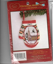 point de croix kit déco Noël moufle