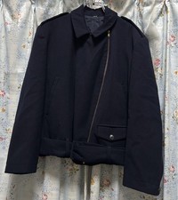 USED YOHJI YAMAMOTO EARLY WOOL GABARDINE SHORT RIDER'S JACKET ACCEPTABLE