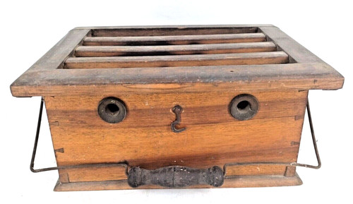 Ancienne chaufferette noyer - en,