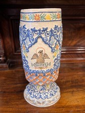 17c.Italy Venice Albarello Majolica Ceramic Pot Jar Saints Mark John Matthew