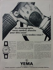 advertising YEMA WATCH chronograph YEAR 1967 A 4792