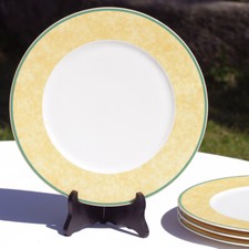 Villeroy & Boch Marbled Yellow 30.5cm Large Flat Plates Set of 4
