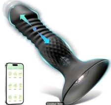 Plug Anal Vibrant Va Et Vient Connecté Ventouse Sextoy Butt Télescopique  