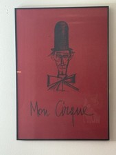 After Bernard Buffet Mon Cirque Lithograph Clown Wall Art Decor