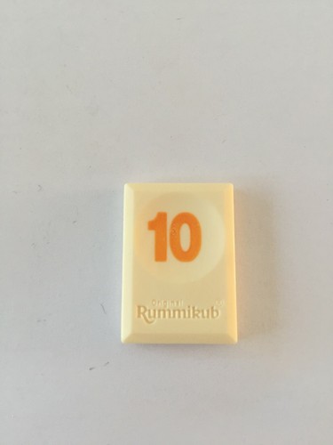 Tuile chiffre dix orange - chiffre,