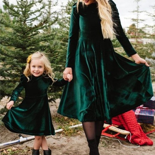 Robes famille vêtements vert - famille,