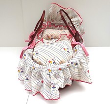 COUFFIN OSIER GARNI ANCIEN