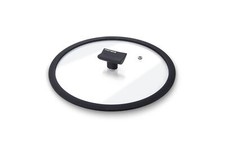 Aria Tempered Glass Lid with Silicone Trim Dishwasher Compatible...