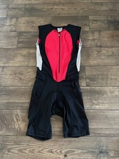 De Soto Sport Forza Trisuit Mens M USA Made Triathlon Official Gear Black Red