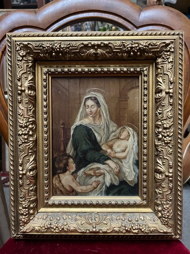 Hst painting virgin - virgin, child