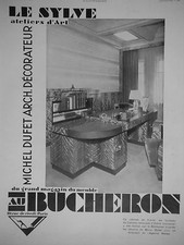 ADVERTISEMENT 1931 BUCHERON LE STYLE ATELIER D'ART DU MEUBLE - ADVERTISING