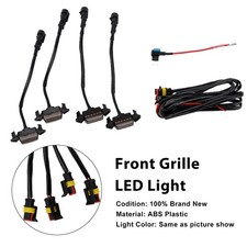 Smoked Lens Amber Light Front Grille LED Light Kit Pour Toyota Tacoma 2016-2023'