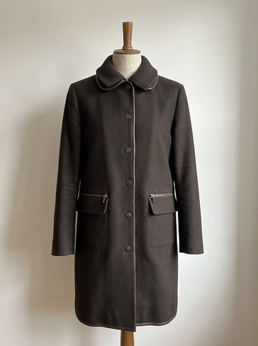 Sandro manteau long - noir, femme