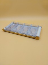 Plateau miroir et ramequins en verres année 50