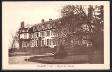 Old postcard Plancy, facade of the castle 