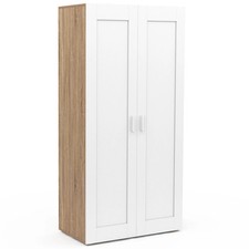 Armoire 2 portes VITO blanc et