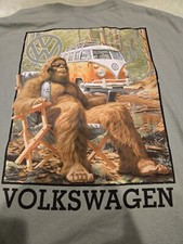 New Volkswagen VW Bus Van Bigfoot Sasquatch T-Shirt Men’s Size Medium Camping 