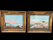 Paire de gouaches