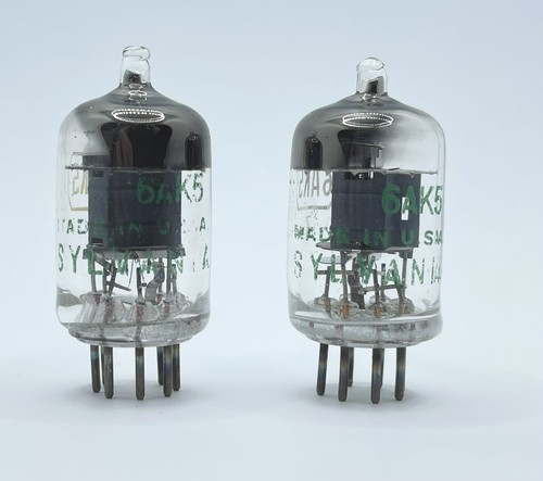 Sylvania 6ak5 pair tested and - sylvania, pair.
