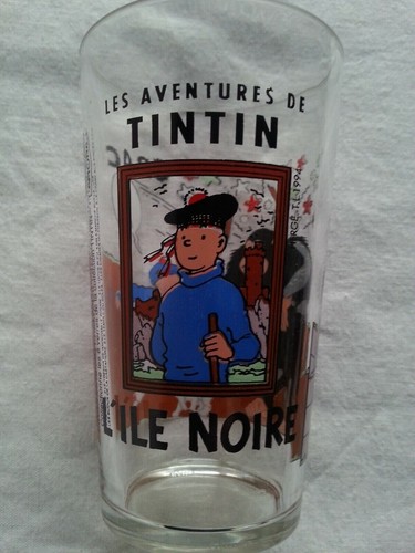 Beau verre moutarde tintin - verre, à