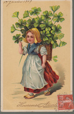 WAFFLE RELIEF POSTCARD *HAPPY YEAR*