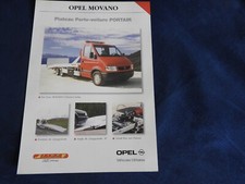catalogue feuillet opel movano plateau porte voiture portair jige