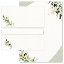 Papier à lettres et enveloppes Sets BRANCHES D'OLIVIERS