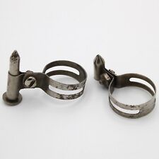 2 Collier support pompe ancien vintage Peugeot clamp vélo bicycle pump