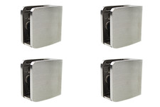 4x Support en Verre Inox