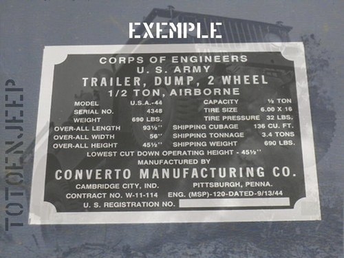 Plate label airborn converto - label,
