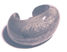 Modernist STATEMENT Sculptural CHRISTIAN MIGEON PARIS Pearl GRAY RESIN BRACELET 