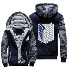 Sweat à capuche animé Shingeki no Kyojin sweat à capuche pull veste armée épaissie