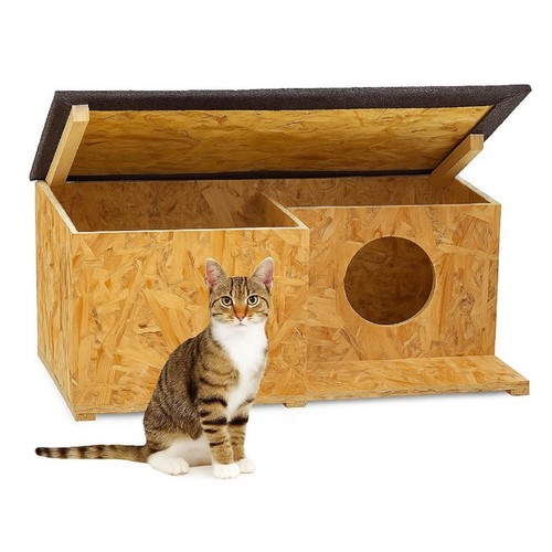 Qls maison chat outdoor - maison,