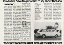 Lada 1200 Saloon Road Test 1975 UK Market Single Sheet Sales Brochure Drive