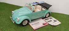 VOLKSWAGEN BEETLE OPEN GREEN CONVERTIBLE CUSTOM SURF 1/17 no. 1/18 SOLID