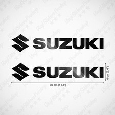 2 stickers SUZUKI 30 cm NOIR