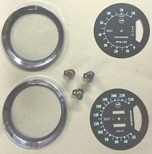 3 RENAULT ALPINE A110 LIGHT INDICATOR LIGHT, DIAL, STRAPPING AND METER BEZEL