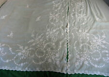 Pair of Cornely embroidery veil curtains height 2m45 and width 2 x 1m29