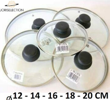 LOT DE 5 COUVERCLE EN VERRE