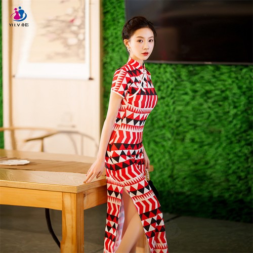 Robe chinoise cheongsam longue - cheongsam,