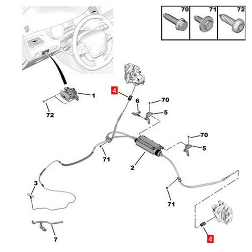 Attache câble frein - câble,