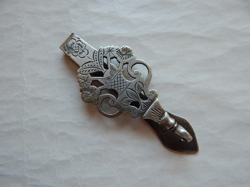 Crochet châtelaine argent - de,