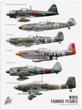 Guerre Mondiale 2 Célèbre Pilote de Chasse 1 Panneau en Acier 200mm x 150mm