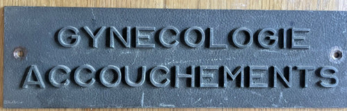 Ancienne plaque cabinet - de,