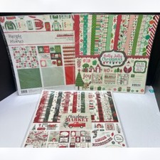 Echo Park Simple Stories CHRISTMAS Holiday 12x12 Scrapbook Paper Kits Lot of 3