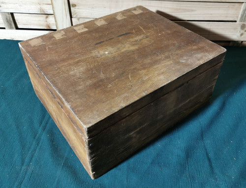 Boîte ancienne bois - boîte,