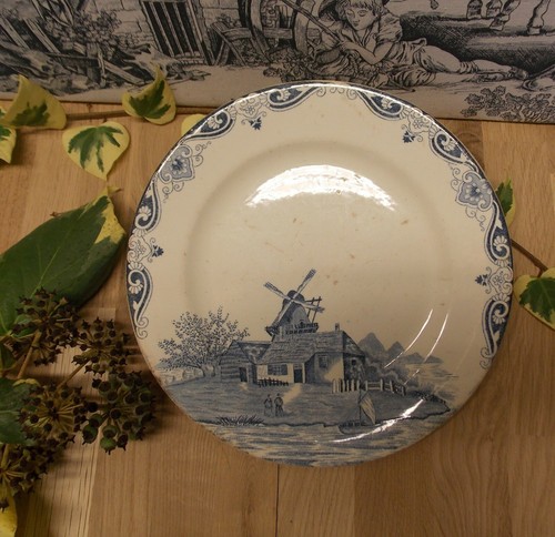 Ancienne assiette delft terre - ancienne,