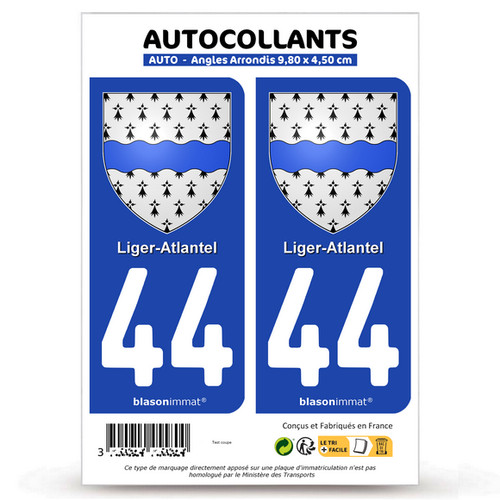 Autocollants plaque - 2,