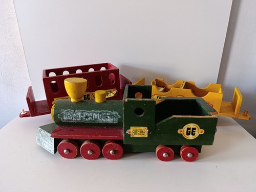 Jouets anciens bois train - anciens,