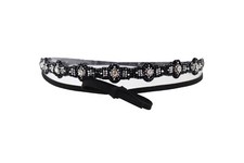 Robe Ceinturée Noire Femme Avec Nœud À Las Vegas Mode Ceinture Perles XS S M